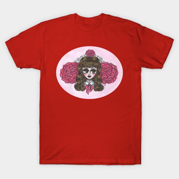 Girl & Roses T-Shirt by xxeennaa